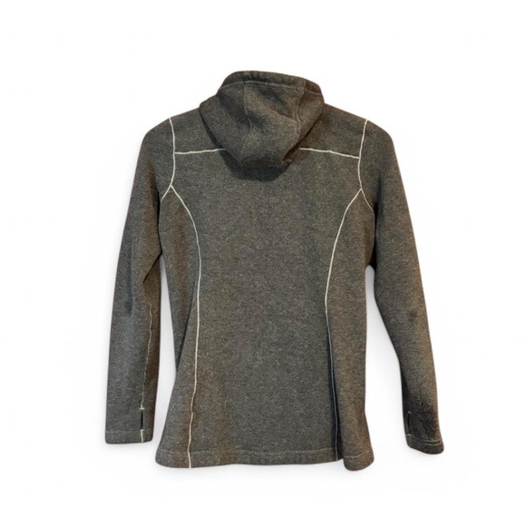 KUHL Women's XS Revive Fleece Hoodie Full Zip Black Grey Thumb Hole Warmup - Picture 4 of 8